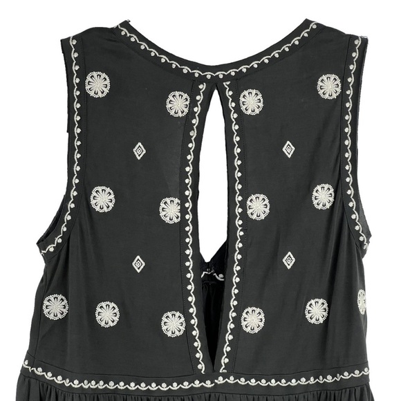 New-miss Me Deep V neck, Embroidered, Empire Waist, Hi-Lo, Mini Dress - Picture 7 of 16